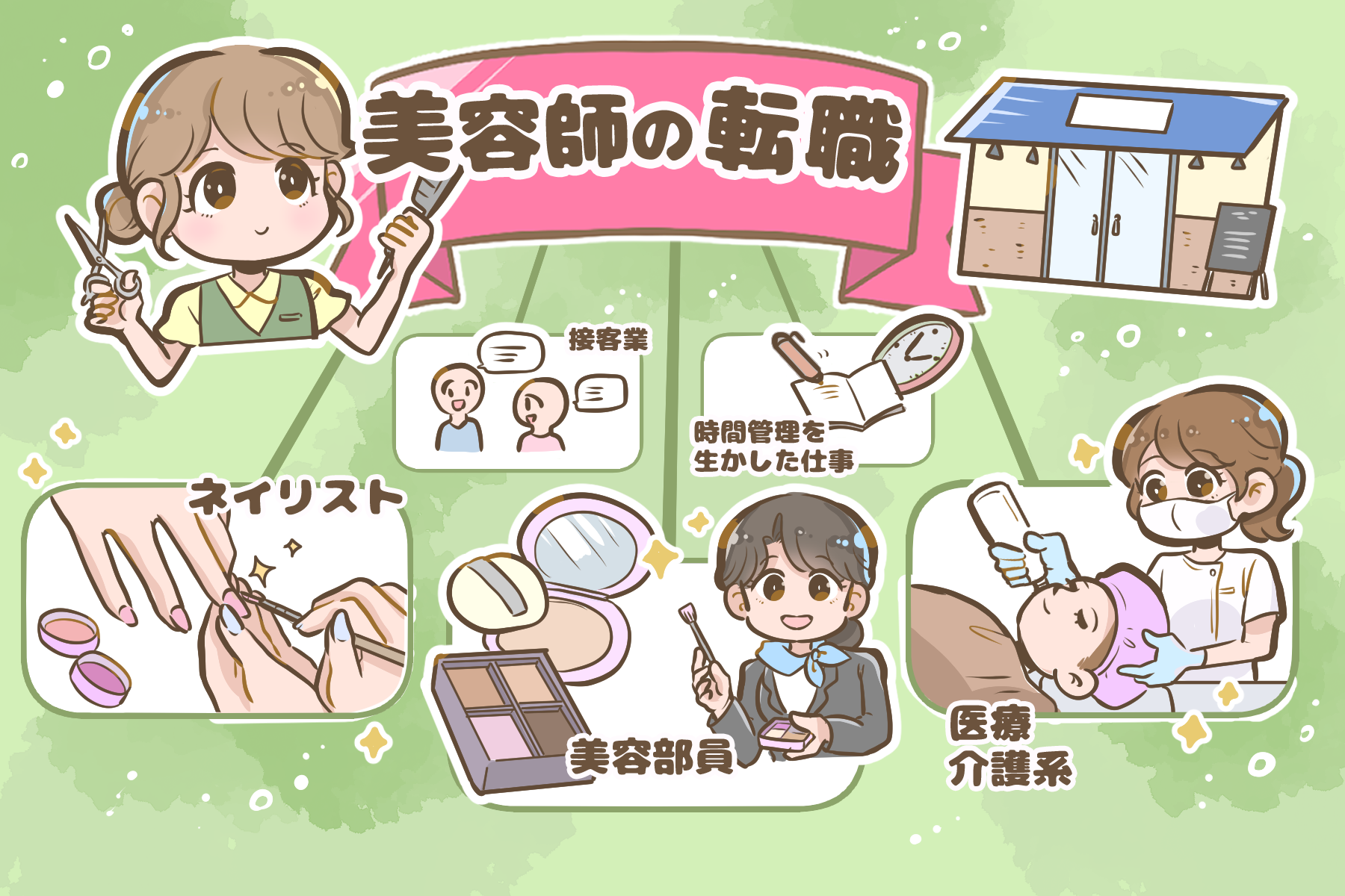 美容師からの転職を成功させる完全ガイド｜おすすめ職種・自己PR・派遣という選択肢まで徹底解説